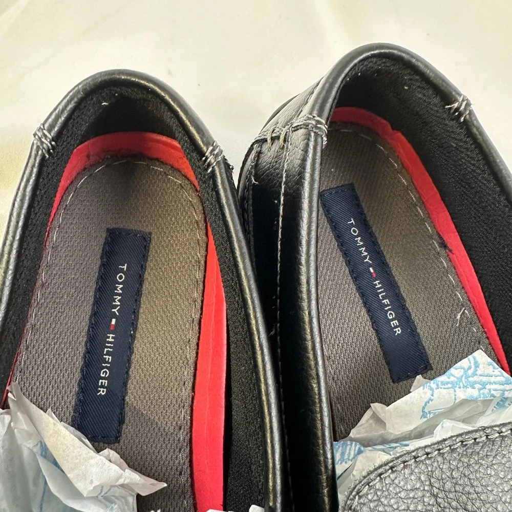 Tommy Hilfiger TMDATHAN Black Loafers Slip On Shoes‎ Men's 7